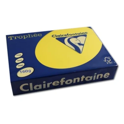 Abbildung von Clairefontaine Kopierpapier Trophee A4 160g/qm VE=250 Blatt sonne/gelb