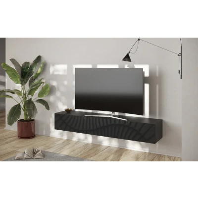 Abbildung von INOSIGN Lowboard &quot;Snake Breite 180 cm, modernes TV Board hängend mit 1 Klappe,&quot;, Möbel, Schrank, Front Siebdruck