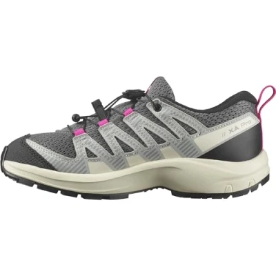 Abbildung von Salomon XA PRO V8 Unisex Hikingschuh für Kinder, Größe: 32, Quiet shade/pearl blue/pink glow Textil/synthetik