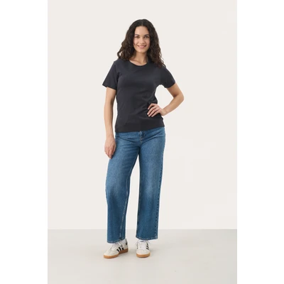 Abbildung von Part Two Tshirt basic, Damen, Größe: Large, Dark navy