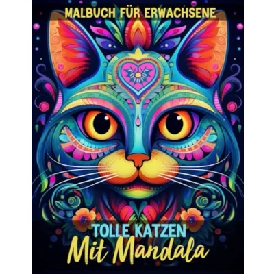 Abbildung von Tolle Katzen Malbuch für Erwachsene: Ein tolles Buch mit Kätzchen 25 Wunderschöne Motive Entspannung und Antistress