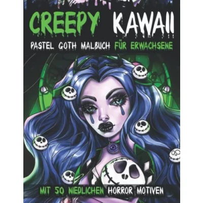 Abbildung von Creepy Kawaii: Pastel Goth Malbuch für Erwachsene &amp; Kinder mit 50 niedlichen Horror Motiven zum Ausmalen