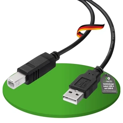 Abbildung von conecto USB 2.0 Kabel/Druckerkabel, A Stecker auf B Stecker, Kabel