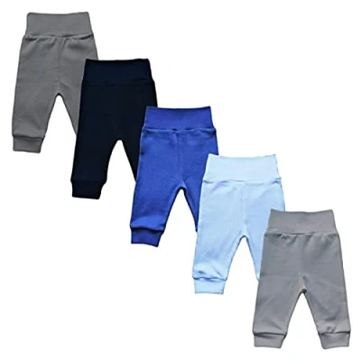Abbildung von MEA Baby Unisex Hose aus 100% Baumwolle im 5er Pack/Pumphose. Babyhose für Jungen Mädchen, Schlupfhose, 68 cm,