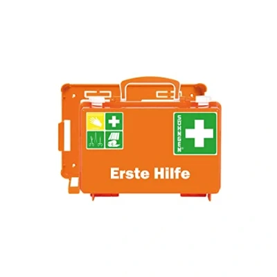 Abbildung von Söhngen Erste Hilfe Koffer QUICK CD (mit Füllung Standard DIN 13157, mit Wandhalterung, plombierbar) orange, 0301125