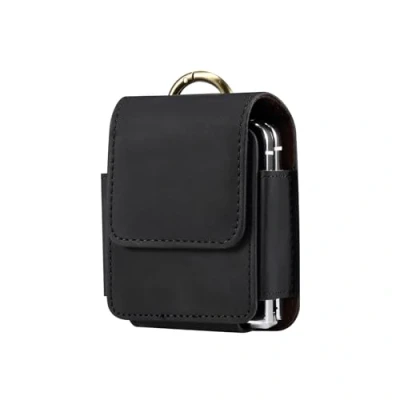 Abbildung von ANPNELEC Gürteltasche Hülle Premium Handy mit Gürtelclip Gürtel Tasche Handytasche für Samsung Galaxy Z Flip 6 / 5 Huawei P50 Pocket/Oppo Find N2flip Schwarz