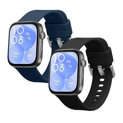 Abbildung von kwmobile Uhrenarmband 2x Sportarmband für Huawei Watch Fit 3, Armband TPU Silikon Set Fitnesstracker
