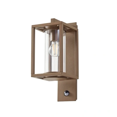 Abbildung von Lucande Außenwandlampe Ferda, Sensor, hängend, bronze, E27