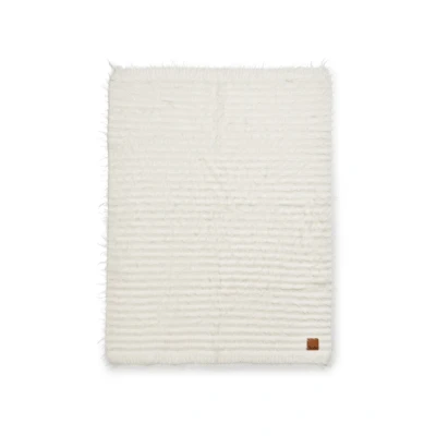 Abbildung von Elodie Furry Knit Decke, Vanilla White