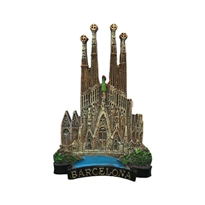 Abbildung von Barcelona 3D Kühlschrank Magnet, Tourist Souvenirs Harz, Kühlschrankmagnet, Haus und Küche Dekoration