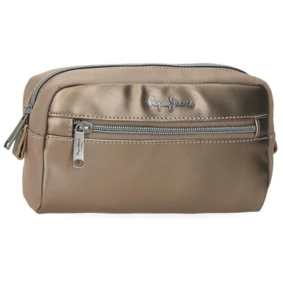 Abbildung von Pepe Jeans Ruby Kulturbeutel, Beige, 23,5 x 11 7,5 cm, Polyester und PU, 1,53 l, von Joumma Bags, Talla única, Kulturbeutel