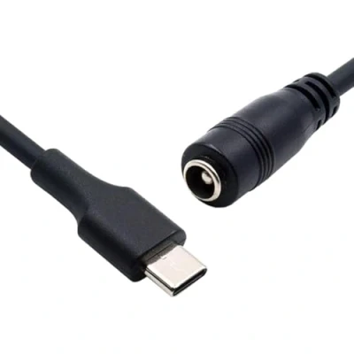 Abbildung von cablecc USB 3.1 Typ C auf DC 5,5 2,5 mm Netzstecker Verlängerungskabel für Air Pro, 10 cm