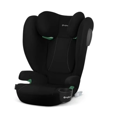 Abbildung von CYBEX Silver Kinder Autositz Solution B4 i Fix, Inkl. Getränkehalter, Für Autos mit und ohne ISOFIX, Ab ca. 3 bis 12 Jahre (100 150 cm), 15 50 kg, Volcano Black