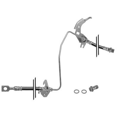 Abbildung von MEYLE 614 525 0010 Bremsschläuche links, Hinterachse 760 M10x1 OPEL: Zafira B, Astra H Schrägheck, G CC