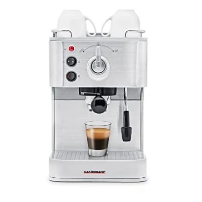 Abbildung von Gastroback Espressomaschine &quot;Design Espresso Plus 42606&quot;, Siebträger, auch für Espressopads geeignet, inkl. Milchkännchen