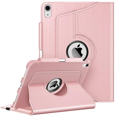 Abbildung von Fintie Rotierende Hülle für iPad 10. Generation 10,9 Zoll Tablet (Modell 2022) mit Stifthalter, 360 Grad drehbarer Schutzhülle Standfunktion, Auto Sleep/Wake, Roségold