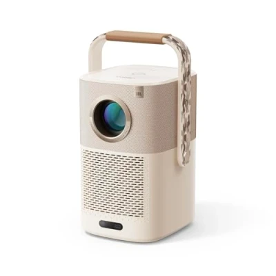 Abbildung von Beamer Outdoor mit wiederaufladbarem Akku, Sound von JBL, Native 1080P 450ANSI FHD Tragbarer Projektor WiFi 6 und Bluetooth, Autofokus Heimkino für Home(Camouflage Griff)