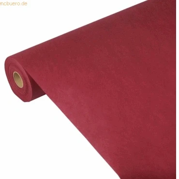 Abbildung von Papstar Tischdecke / Tischtuchrolle bordeaux &quot;Soft Selection&quot; (1 Stück) 25 x 1.18 m aus PP Vlies, stoffähnlich; 100% recyclebar, für Haushalt oder Outdoor Events, #82343