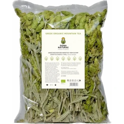 Abbildung von DONA NATURAE Griechischer BIO BERGTEE vom OLYMP (200g) 100% Sideritis Scardica Ganze Stängel Kosteneffiziente Verpackung