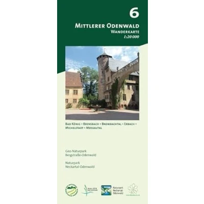 Abbildung von Blatt 6, Mittlerer Odenwald: Wanderkarte 1:20.000. Mit Bad König, Brensbach, Brombachtal, Erbach, Michelstadt und Mossautal (Odenwald Freizeitkarten ... Naturpark Neckartal Odenwald)
