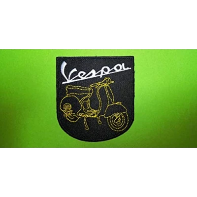 Abbildung von BLUE HAWAI G009 Patch Ecussion Vespa Wappen 7,5 x 8 cm