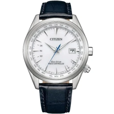Abbildung von Citizen Funkuhr CB0270 10A, Armbanduhr, Herrenuhr, Solar, Lederarmband, Saphirglas, Datum