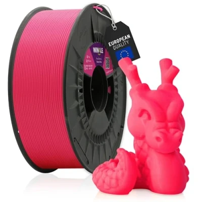 Abbildung von WINKLE PLA HD Fluoreszierendes elektrisches Rosa 3D Drucker Filament 1,75 mm 1 kg Maßgenauigkeit Fluoreszierende Optik Spule