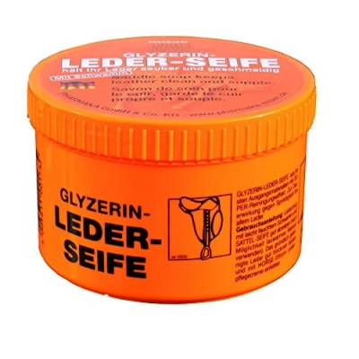 Abbildung von Lederseife, Dose mit Schwamm 250 ml