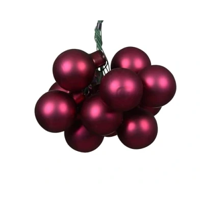 Abbildung von Decoris season decorations Weihnachtsbaumkugel, Weihnachtskugeln am Draht 2cm Glas 12 Stück Granatapfel matt