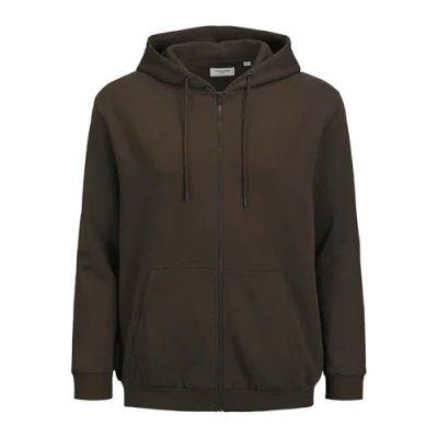 Abbildung von Jack &amp; Jones Jjebradley ZIP HOOD Sweatjacke, Herren, Größe: 4XL, Mulch