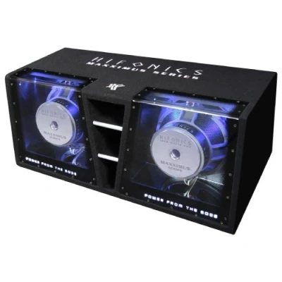 Abbildung von Hifonics Dual Bandpass MXZ12DUAL, High End Gehäus Auto Subwoofer (2000 W)