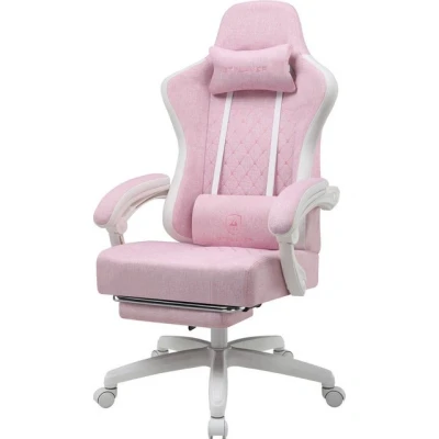 Abbildung von GTPLAYER Gaming Stuhl Ergonomischer Sessel Schreibtischstuhl mit Stoffoberfläche (Pacekung), Federsitzkissen Fußstütze