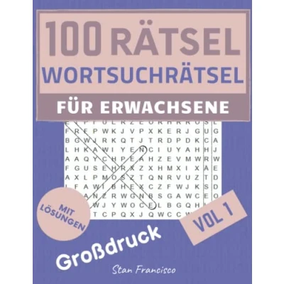Abbildung von Wortsuchrätsel Großdruck:: Rätselbuch Rätselheft für Senioren und Erwachsene mit 100 Buchstabenpuzzles Wörtersuche Wortsuche Rätsel Worträtsel Suchen Vol 1