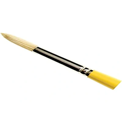 Abbildung von Winsor &amp; Newton 5869006 Künstler Chunking Schweineborsten Pinsel für Ölfarben, hohe Farbaufnahme, gleichmäßige Farbabgabe Rundpinsel Nr. 6, langer Stiel