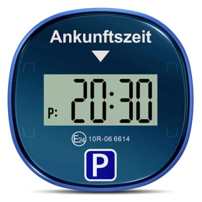 Abbildung von Gooofly Chrono Pro Elektronische Parkscheibe Automatische Elektrisch Mit Zulassung Auto Parkuhr Digitale 3 Zeitmodi (1, Blau)