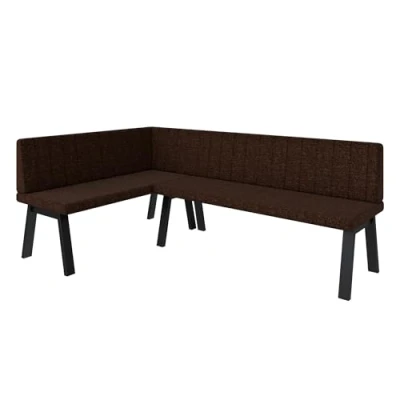Abbildung von Eckbank Akiko Metal A Eckbankgruppe für Ihrem Esszimmer, Küche modern, Sitzecke, Essecke. Perfekt Küche, Büro und Rezeption. Solide Starke Verarbeitung. (128x196 Links Inari28)