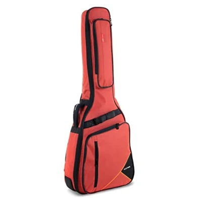 Abbildung von GEWA Gitarren Gig Bag Premium 20mm für Westerngitarre rot (reißfest und wasserabweisend, Neck Protection System, Luxus Rucksackgurte, großes Zubehörfach) 213202
