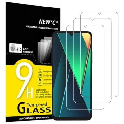 Abbildung von NEW&#039;C 3 Stück, Panzer Schutz Glas für Xiaomi POCO C75, Frei von Kratzern, 9H Härte, HD Displayschutzfolie, 0.33mm Ultra klar, Ultrabeständig