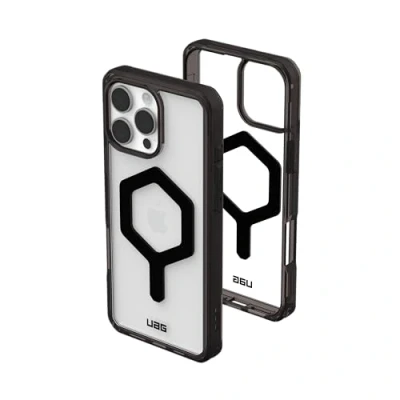 Abbildung von URBAN ARMOR GEAR Plyo MS Case kompatibel mit Apple iPhone 16 Pro Max Hülle (Wireless Charging / Magnetisches Aufladen kompatibel, Air Soft Ecken, Erhöhter Rand) schwarz transparent