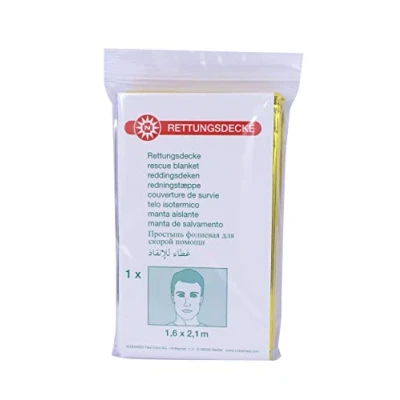 Abbildung von Noba Verbandmittel Emergency Blanket Extra Large Rescue Sheet Size: 1.6 x 2.4 m Wrapped in Bandages Various Quantities Available,