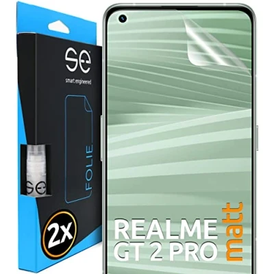 Abbildung von smart engineered [2 St. Entspiegelte 3D Full Screen Schutzfolie kompatibel mit Realme GT 2 Pro, Matte HD Displayschutz Folie, Anti Kratzen, Bläschen, Schutzglasfolie, Alt. Schutzglas