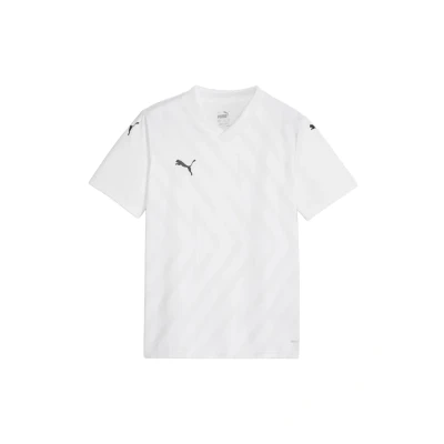 Abbildung von Puma Teamglory Sport Tshirt für Kinder, Größe: 164, Weissschwarzgrau