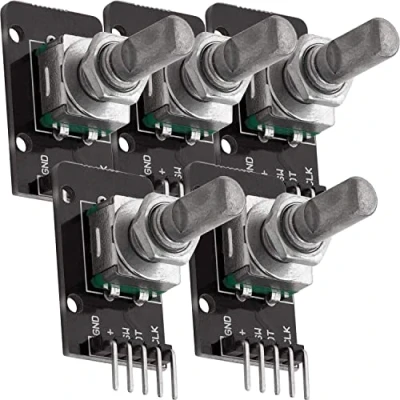 Abbildung von AZDelivery 5 x KY 040 Drehwinkelgeber Drehgeber Rotary Encoder Modul kompatibel mit Arduino inklusive E Book!