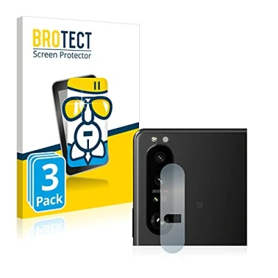 Abbildung von BROTECT Schutzglas für Sony Xperia 1 III (NUR Kameraschutz) (3 Stück) Schutzfolie Panzer Folie Glas [Extrem Kratzfest 9H, Anti Fingerprint,
