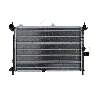 Abbildung von NRF 55308 Kühler, Motorkühlung Aluminium 530 346 42 mit Anbauteilen Kühlrippen gelötet OPEL: Astra F CC, Caravan, Limousine