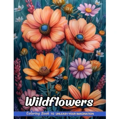 Abbildung von Wildflowers: Christmas Coloring Books with Wildflowers for Stress Relief and Relaxation (Coloring Pages Kids &amp; Adults)