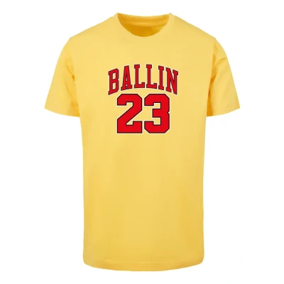 Abbildung von Mister Tee Ballin 23 Tshirt print, Herren, Größe: Large, Taxi yellow