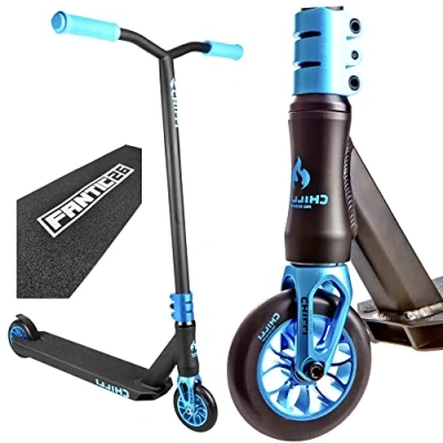 Abbildung von Chilli Pro Scooter Reaper Stunt 110mm Wave Schwarz Blau + F26 Sticker Griptape