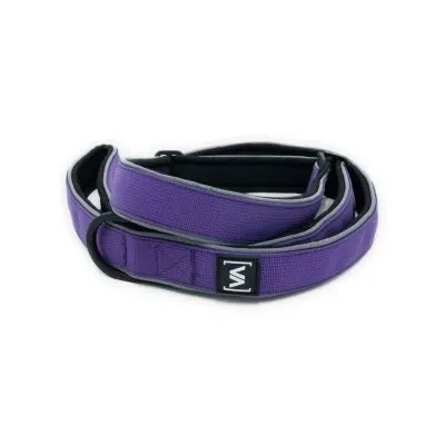 Abbildung von VITOMALIA® Breite Moxon Retrieverleine, Zugstopp: Reflektierend, weich, ideal für große Hunde, sicher beim Training und Nachtspaziergängen. (Lila)