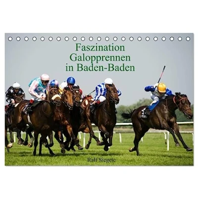 Abbildung von Faszination Galopprennen in Baden (Tischkalender 2025 DIN A5 quer), CALVENDO Monatskalender